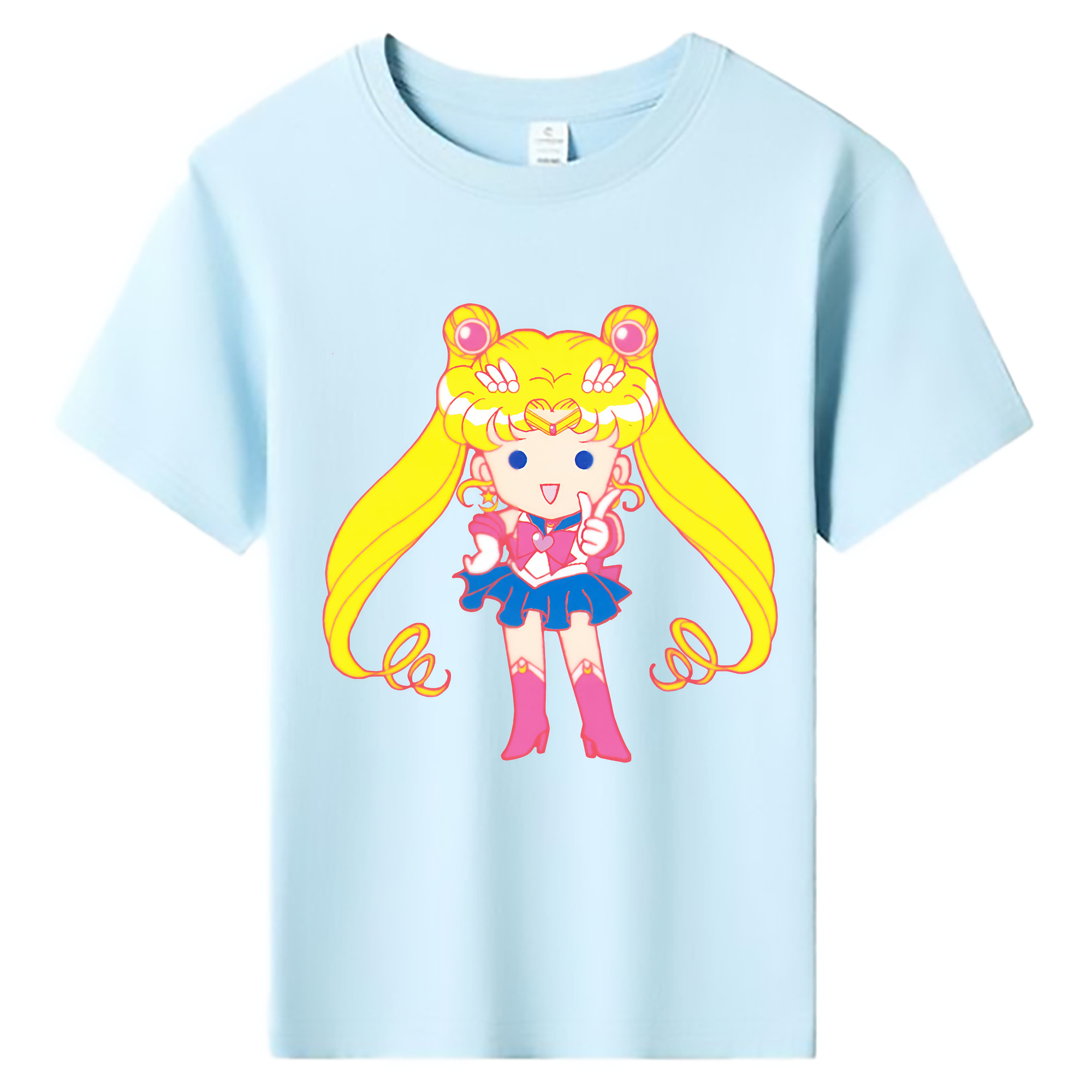 （画像用） 美少女戦士セーラームーン 月野 うさぎ つきの うさぎ Sailor Moon Tsukino Usagi 綿100％キッズTシャツ（フロントプリント）